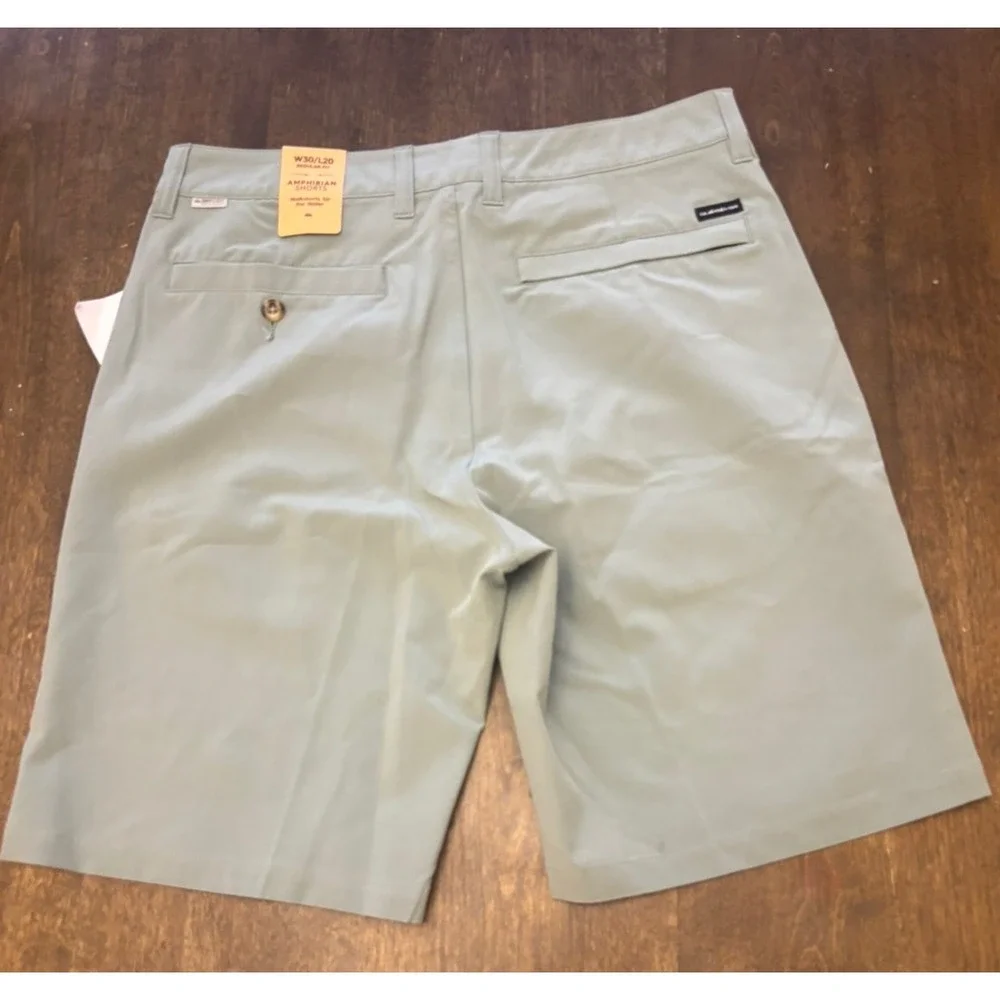 Quiksilver Union Chinois Green Amphibian Shorts Men's Stretch Board Shorts 30x20